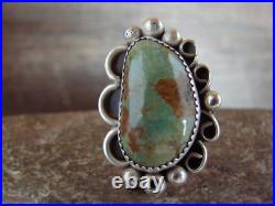 Navajo Sterling Silver Turquoise Adjustable Ring Size 8 to 11 Albert Cleveland