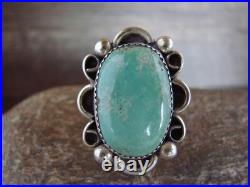 Navajo Sterling Silver Turquoise Adjustable Ring Size 8 to 11 Albert Cleveland