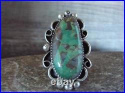 Navajo Sterling Silver Turquoise Adjustable Ring Size 8 to 11 Albert Cleveland