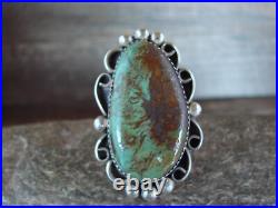 Navajo Sterling Silver Turquoise Adjustable Ring Size 8 to 11 Albert Cleveland Navajo Sterling Silver Turquoise Adjustable Ring Size 8 to 11 Albert Cleveland