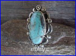 Navajo Sterling Silver Turquoise Adjustable Ring Size 8 to 11 Albert Cleveland