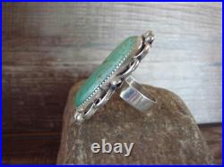 Navajo Sterling Silver Turquoise Adjustable Ring Size 8 to 11 Albert Cleveland