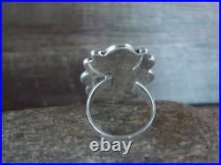 Navajo Sterling Silver Turquoise Adjustable Ring Size 8 to 11 Albert Cleveland