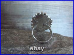 Navajo Sterling Silver Turquoise Adjustable Ring Size 8 to 11 Albert Cleveland