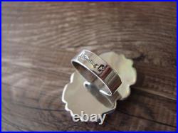 Navajo Sterling Silver Turquoise Adjustable Ring Size 8 to 11 Albert Cleveland