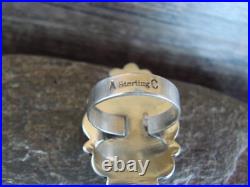 Navajo Sterling Silver Turquoise Adjustable Ring Size 8 to 11 Albert Cleveland