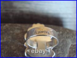Navajo Sterling Silver Turquoise Adjustable Ring Size 8 to 11 Albert Cleveland