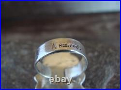Navajo Sterling Silver Turquoise Adjustable Ring Size 8 to 11 Albert Cleveland