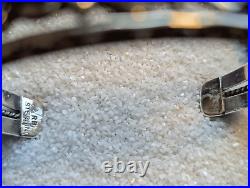 Navajo Sterling Silver Turquoise & Lapis Cuff by Richard Begay 29 Grams