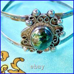 Navajo Sterling Turquoise Cuff Bracelet Signed Filigree Silver Unique Handmade Navajo Sterling Turquoise Cuff Bracelet Signed Filigree Silver Unique Handmade
