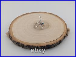 Navajo Turquoise Butterfly Ring Sterling Silver Handmade Native American Jewelry