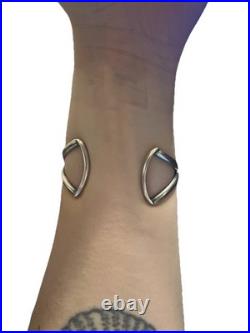 Navajo Turquoise Cluster Cuff Bracelet Sterling Silver Signed Max Largo Native