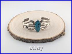 Navajo Turquoise Cuff Bracelet Sterling Silver Native NA Jewelry Tufa Cast 8in Navajo Turquoise Cuff Bracelet Sterling Silver Native NA Jewelry Tufa Cast 8in