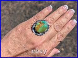 Navajo Turquoise Ring Sterling Silver Genuine Native American Jewelry Size 7 Navajo Turquoise Ring Sterling Silver Genuine Native American Jewelry Size 7