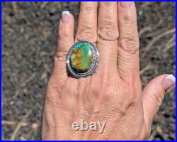Navajo Turquoise Ring Sterling Silver Genuine Native American Jewelry Size 7 Navajo Turquoise Ring Sterling Silver Genuine Native American Jewelry Size 7