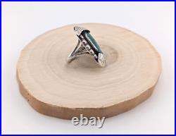 Navajo Turquoise & Sterling Silver Statement Ring Native American Jewelry Sz 7.5 Navajo Turquoise & Sterling Silver Statement Ring Native American Jewelry Sz 7.5