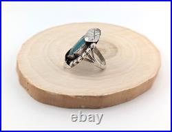 Navajo Turquoise & Sterling Silver Statement Ring Native American Jewelry Sz 7.5 Navajo Turquoise & Sterling Silver Statement Ring Native American Jewelry Sz 7.5