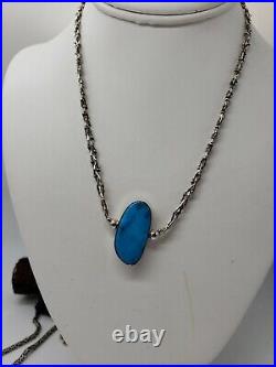 Necklace Reversible Turquoise Sunwest Silver Sterling Southwest 925 Jewelry