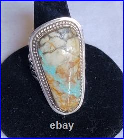 New Native American Navajo P Sanchez Sterling Silver Royston Turquoise Ring 8 New Native American Navajo P Sanchez Sterling Silver Royston Turquoise Ring 8
