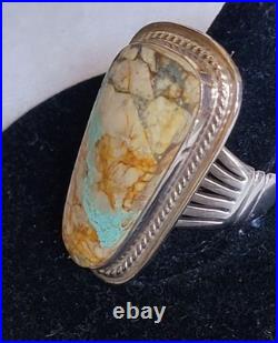 New Native American Navajo P Sanchez Sterling Silver Royston Turquoise Ring 8 New Native American Navajo P Sanchez Sterling Silver Royston Turquoise Ring 8