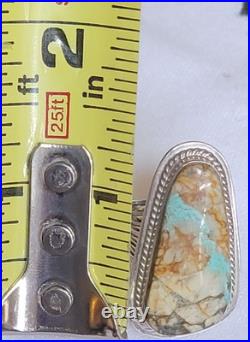 New Native American Navajo P Sanchez Sterling Silver Royston Turquoise Ring 8 New Native American Navajo P Sanchez Sterling Silver Royston Turquoise Ring 8