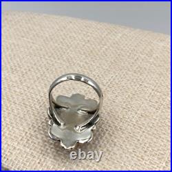 New Old Stock Native Navajo Kingman Pink Dahlia Turquoise Sterling Silver Ring