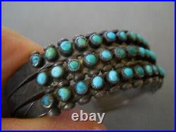 OLD Southwestern Native American Turquoise Sterling Silver Bracelet 26g small