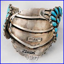 Old Pawn CEREMONIAL Bracelet Turquoise Cluster Sterling Silver Native American