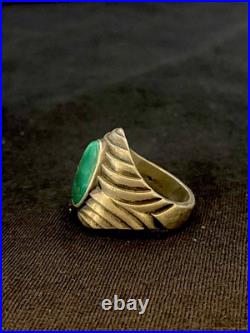 Old Pawn Ring Size 10 Sterling Silver Royston Turquoise Navajo #67
