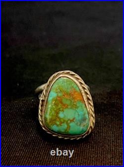 Old Pawn Ring Size 6.5 Sterling Silver Royston Turquoise Navajo #59