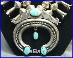 Old Pawn Squash Blossom Sterling Silver/Turquoise