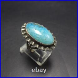 Old VINTAGE 1960s 1970s ROBINS EGG BLUE TURQUOISE Sterling Silver RING size 5 Old VINTAGE 1960s 1970s ROBINS EGG BLUE TURQUOISE Sterling Silver RING size 5