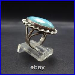 Old VINTAGE 1960s 1970s ROBINS EGG BLUE TURQUOISE Sterling Silver RING size 5 Old VINTAGE 1960s 1970s ROBINS EGG BLUE TURQUOISE Sterling Silver RING size 5