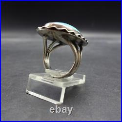 Old VINTAGE 1960s 1970s ROBINS EGG BLUE TURQUOISE Sterling Silver RING size 5 Old VINTAGE 1960s 1970s ROBINS EGG BLUE TURQUOISE Sterling Silver RING size 5