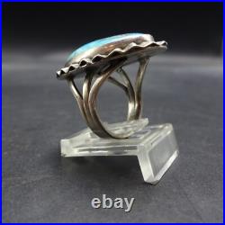 Old VINTAGE 1960s 1970s ROBINS EGG BLUE TURQUOISE Sterling Silver RING size 5 Old VINTAGE 1960s 1970s ROBINS EGG BLUE TURQUOISE Sterling Silver RING size 5