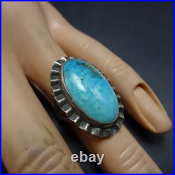Old VINTAGE 1960s 1970s ROBINS EGG BLUE TURQUOISE Sterling Silver RING size 5 Old VINTAGE 1960s 1970s ROBINS EGG BLUE TURQUOISE Sterling Silver RING size 5