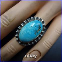 Old VINTAGE 1960s 1970s ROBINS EGG BLUE TURQUOISE Sterling Silver RING size 5 Old VINTAGE 1960s 1970s ROBINS EGG BLUE TURQUOISE Sterling Silver RING size 5