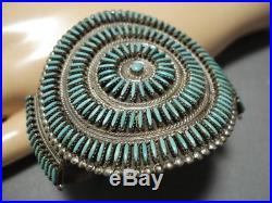 One Of The Best Vintage Zuni Turquoise Needlepoint Sterling Silver Bracelet