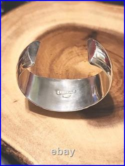 P. BENALLY Sterling Signed Navajo Indian Southwestern Silver Cuff with Turquoise