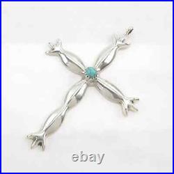 Pendant Native American Turquoise Cross Sterling Silver