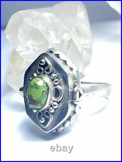 Poison ring turquoise sterling silver women girls