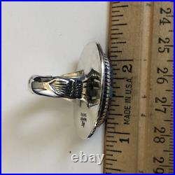 Purple Mojave Turquoise Sterling Silver Ring TBYRD Navajo Avin Joe sz 8.5 R0074