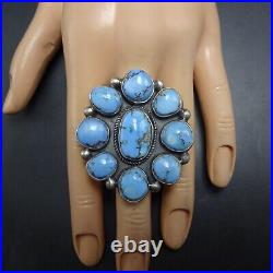 RANDALL ENDITO Navajo GOLDEN HILLS TURQUOISE CLUSTER Sterling Silver RING size 7 RANDALL ENDITO Navajo GOLDEN HILLS TURQUOISE CLUSTER Sterling Silver RING size 7