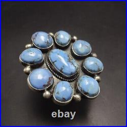 RANDALL ENDITO Navajo GOLDEN HILLS TURQUOISE CLUSTER Sterling Silver RING size 7 RANDALL ENDITO Navajo GOLDEN HILLS TURQUOISE CLUSTER Sterling Silver RING size 7