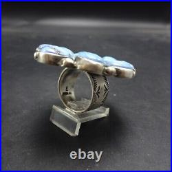 RANDALL ENDITO Navajo GOLDEN HILLS TURQUOISE CLUSTER Sterling Silver RING size 7 RANDALL ENDITO Navajo GOLDEN HILLS TURQUOISE CLUSTER Sterling Silver RING size 7