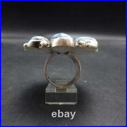 RANDALL ENDITO Navajo GOLDEN HILLS TURQUOISE CLUSTER Sterling Silver RING size 7 RANDALL ENDITO Navajo GOLDEN HILLS TURQUOISE CLUSTER Sterling Silver RING size 7