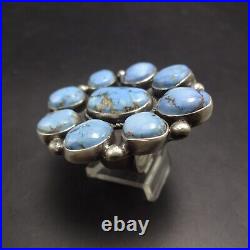 RANDALL ENDITO Navajo GOLDEN HILLS TURQUOISE CLUSTER Sterling Silver RING size 7 RANDALL ENDITO Navajo GOLDEN HILLS TURQUOISE CLUSTER Sterling Silver RING size 7