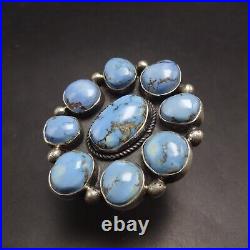 RANDALL ENDITO Navajo GOLDEN HILLS TURQUOISE CLUSTER Sterling Silver RING size 7 RANDALL ENDITO Navajo GOLDEN HILLS TURQUOISE CLUSTER Sterling Silver RING size 7