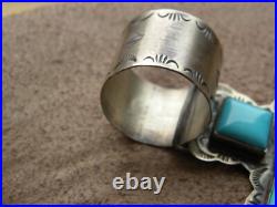 ROCKI Gorman Sterling Silver Turquoise Cross Pendant KC Cook $750 ROCKI Gorman Sterling Silver Turquoise Cross Pendant KC Cook $750