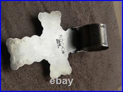 ROCKI Gorman Sterling Silver Turquoise Cross Pendant KC Cook $750 ROCKI Gorman Sterling Silver Turquoise Cross Pendant KC Cook $750